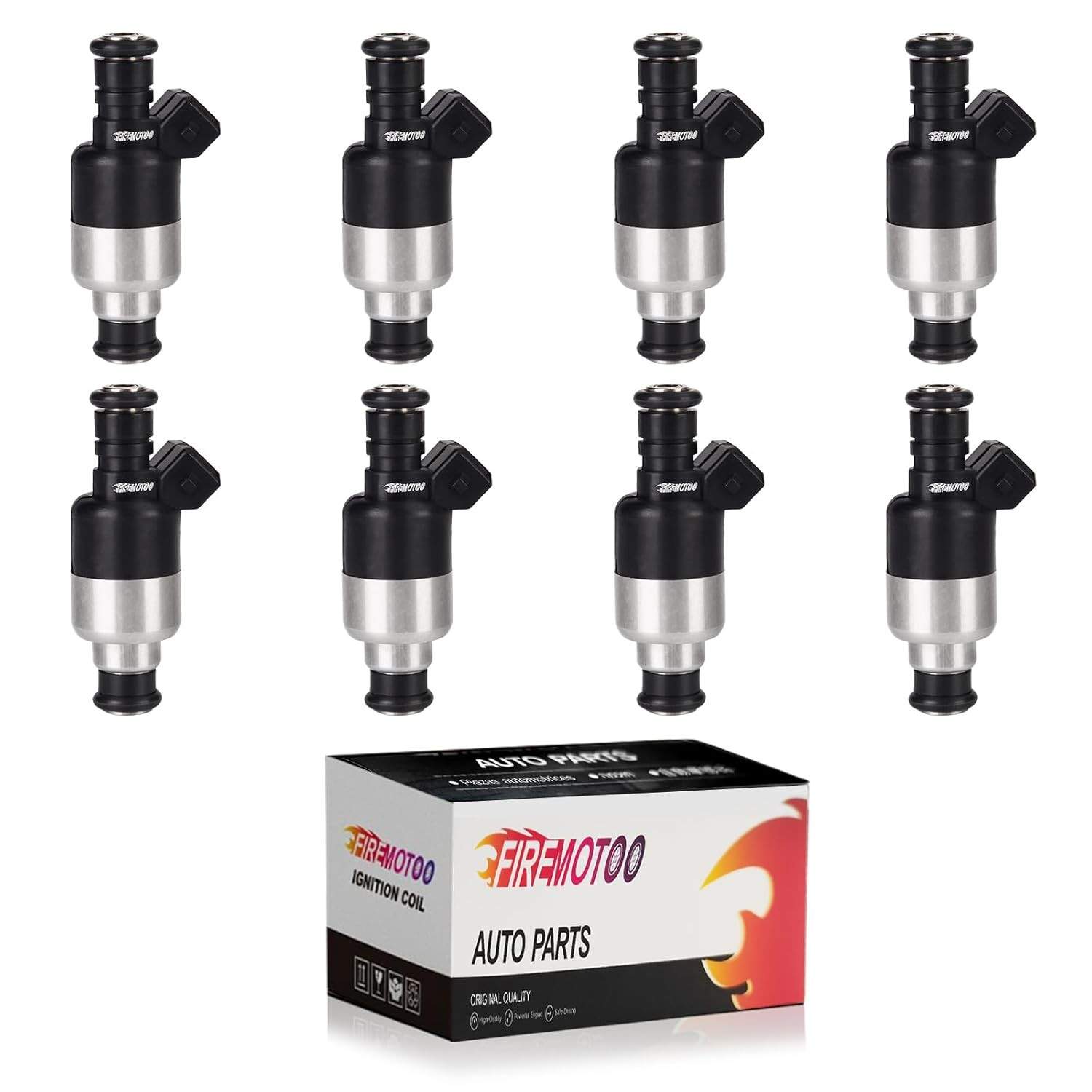 Kit 8 Injetores de Combustível 6 Furos para Chevy/GMC P30, Express, Savana, Kodiak V8 7.4L (1996-2000)