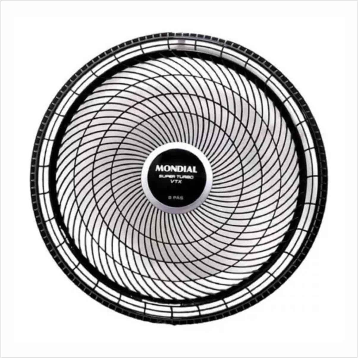 Grade Dianteira para Ventilador Mondial VTX 40 - 8 Pás Preta Original