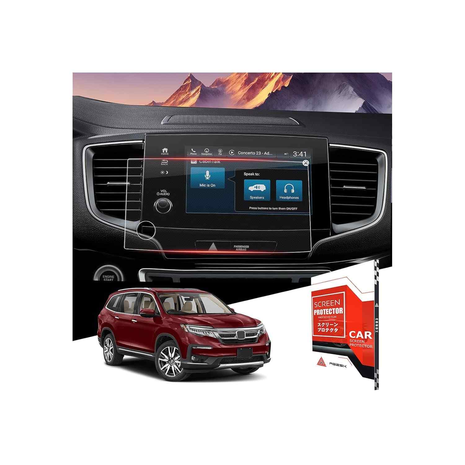 Protetor de Tela 8" para Honda Pilot 2019-2022: Vidro Temperado 9H+ Ultra Transparente e Suave