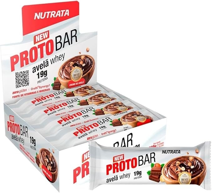 Nutrata Protobar Whey (8 Unidades - 70G) - Avelã Whey -