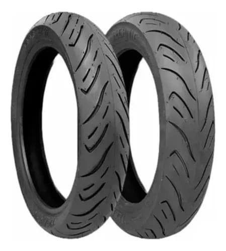Kit Pneus Technic Sport R 80/100-18 Dianteiro + 100/90-18 Traseiro - Moto