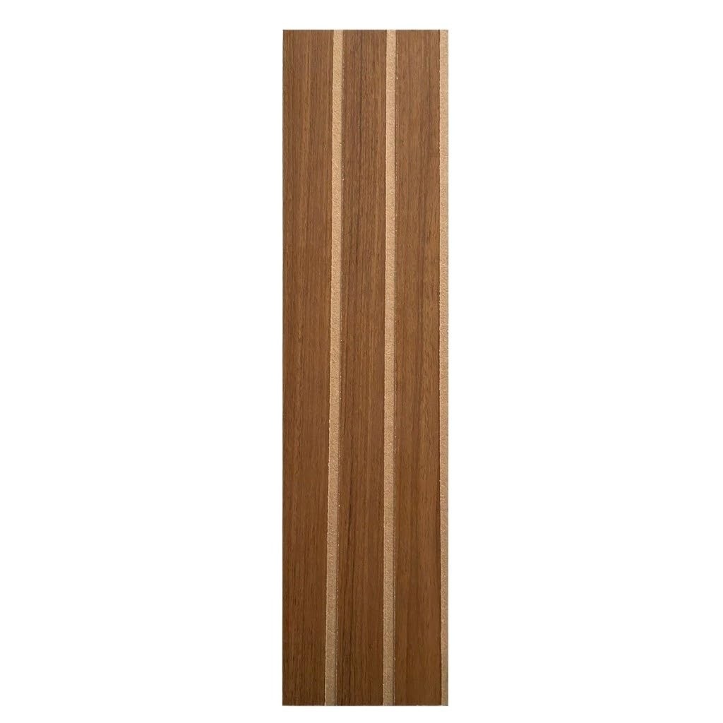 Placas Ripadas Adesivas MDF 3D 45x11cm - Revestimento Moderno para Parede (81 Ripas, Freijó)