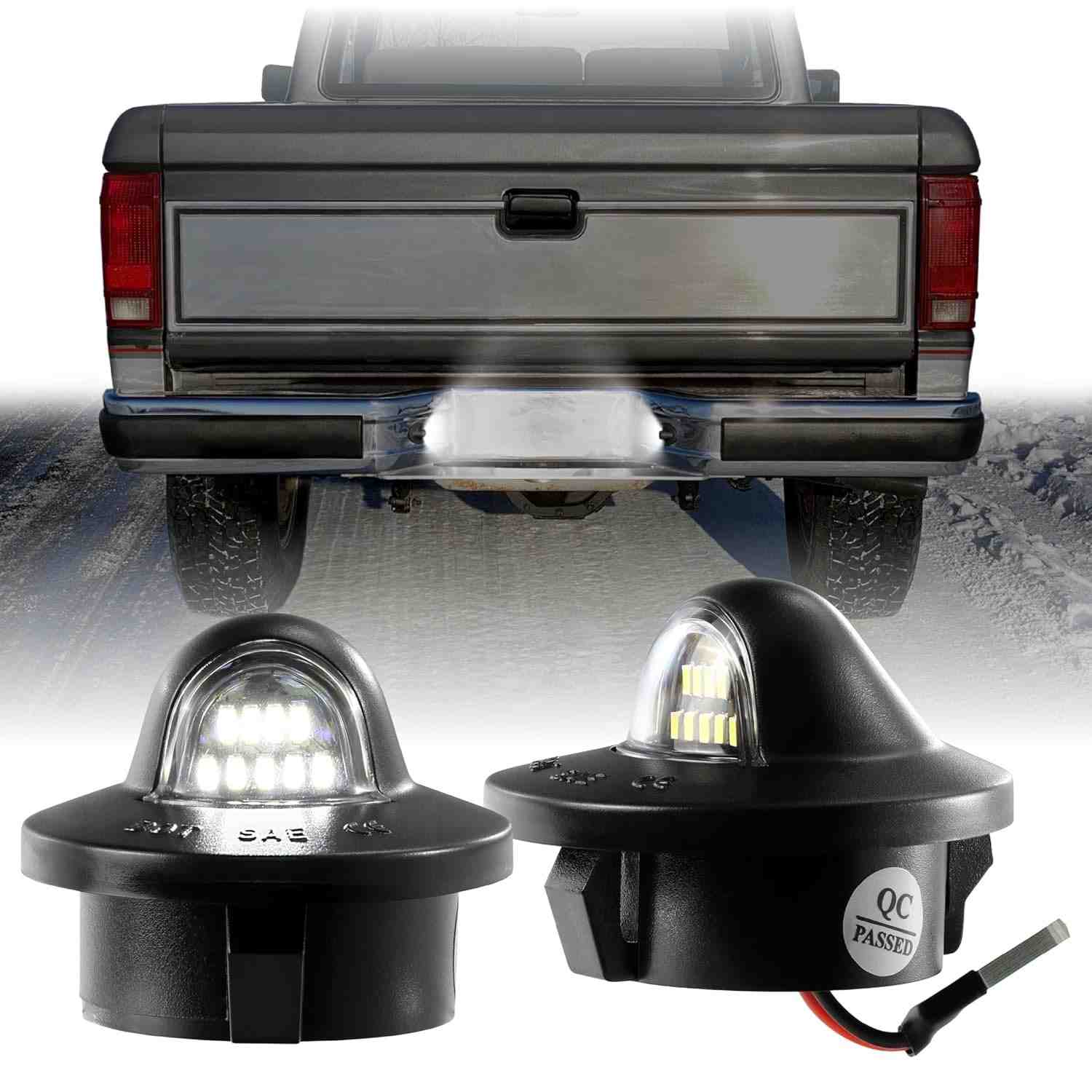 Luz de Placa LED Ford Ranger Explorer USR 83-92/91-04 - Par Branco 6000K