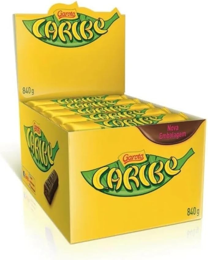 Garoto Caribe Bombon Recheado com Banana 840 grs
