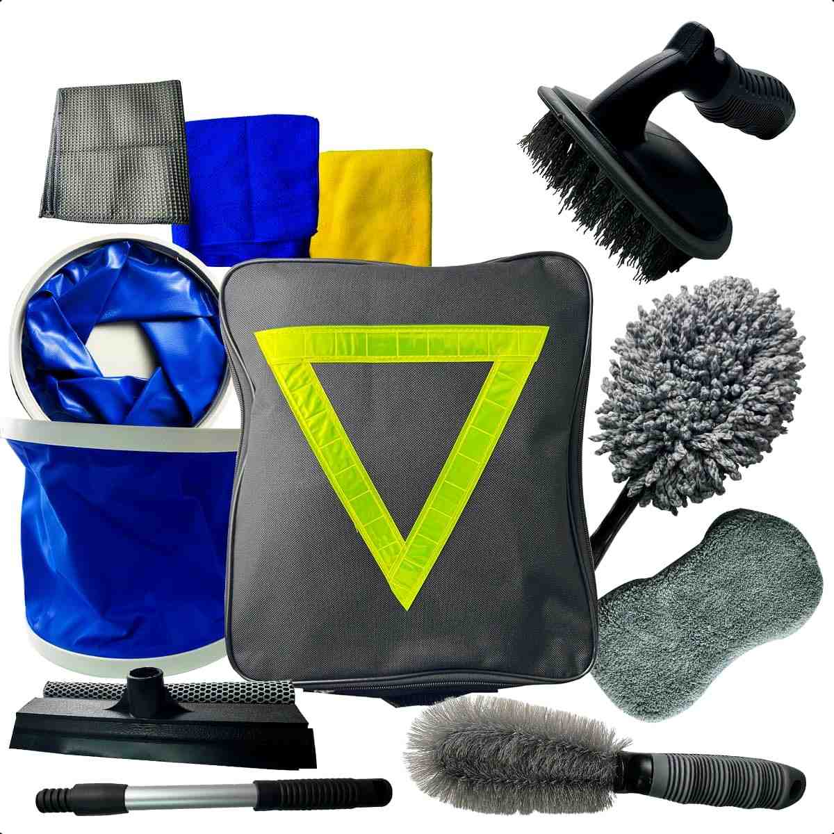 Kit Limpeza Automotiva Sigma Pro 9 Peças: Brilho Impecável com Mochila e Acessórios Essenciais