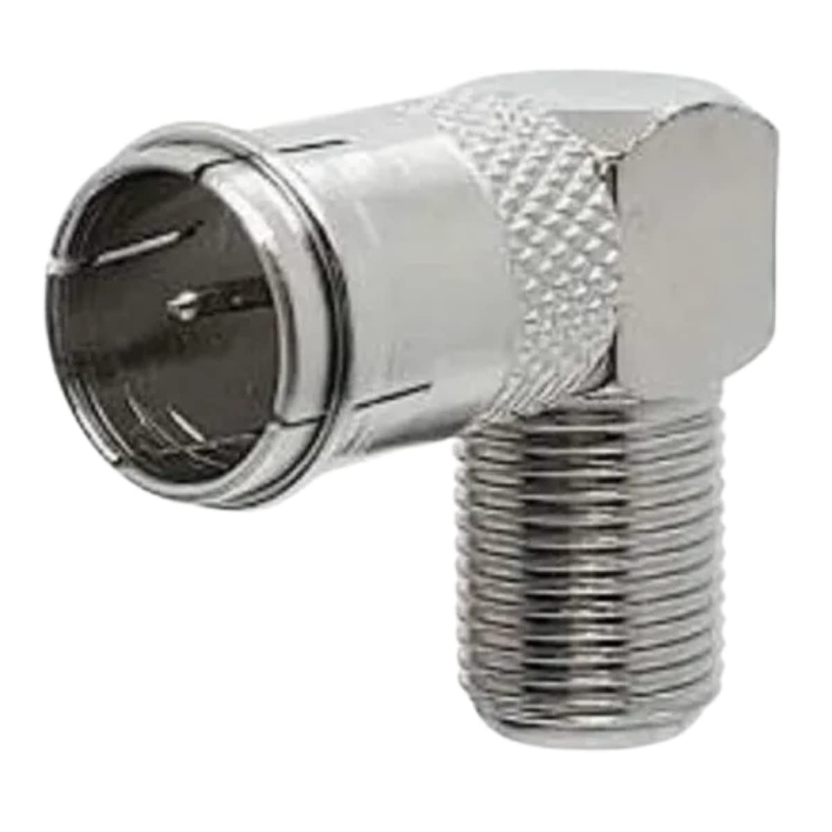 Adaptador Coaxial F Fêmea 90°: Conexão Rápida e Segura para sua TV