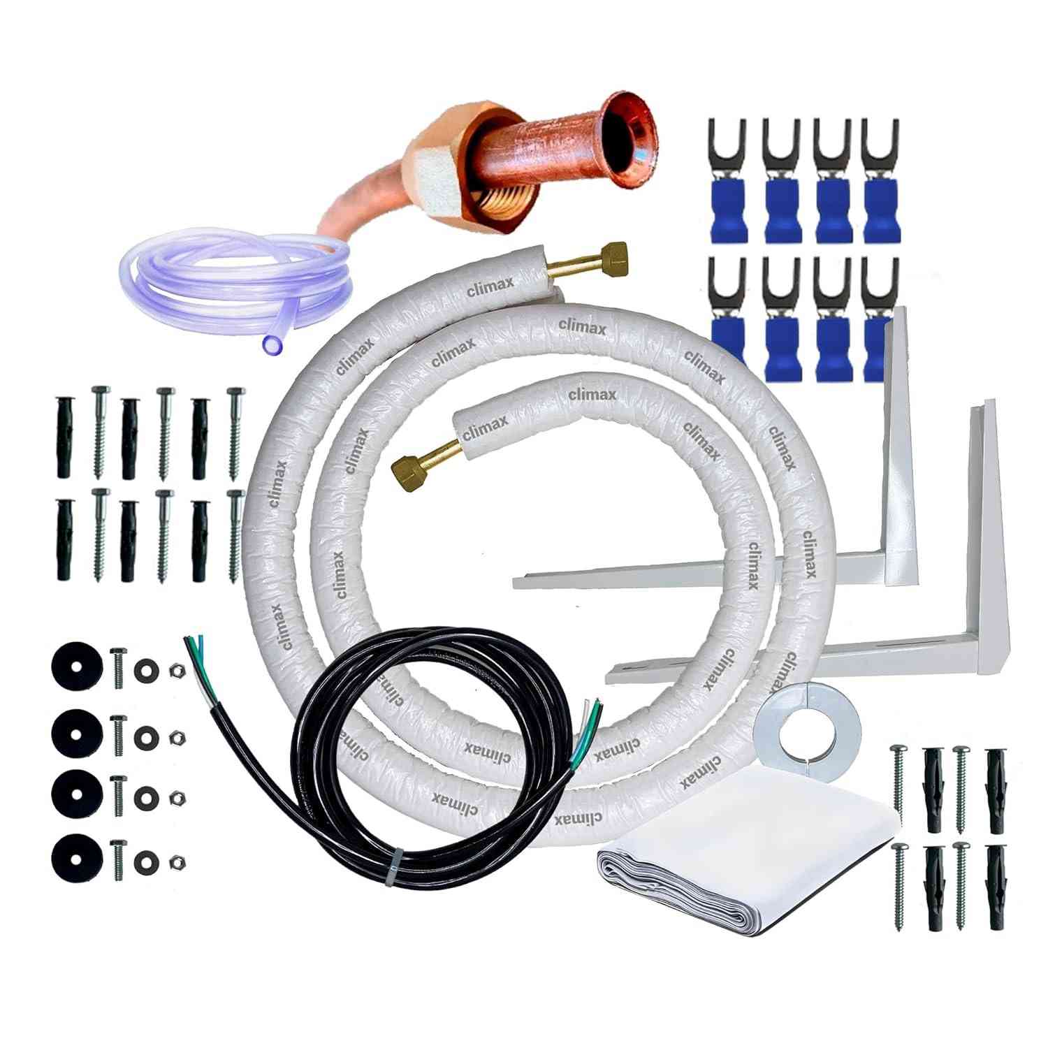 Kit Instalação Ar Inverter 9000/12000 BTUs 4m com Suporte – Solução Completa para Instalação Rápida