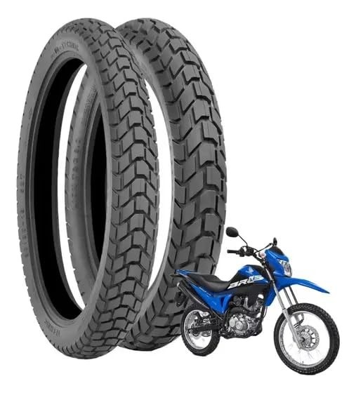 Kit 2 Pneus Technic Bros 125/150/160: Dianteiro 90/90-19 + Traseiro 110/90-17