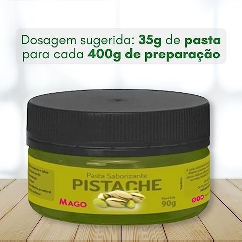 Pasta Saborizante Alto Rendimento Forneável Sabor Idêntico Ao Natural 90g (Pistache)