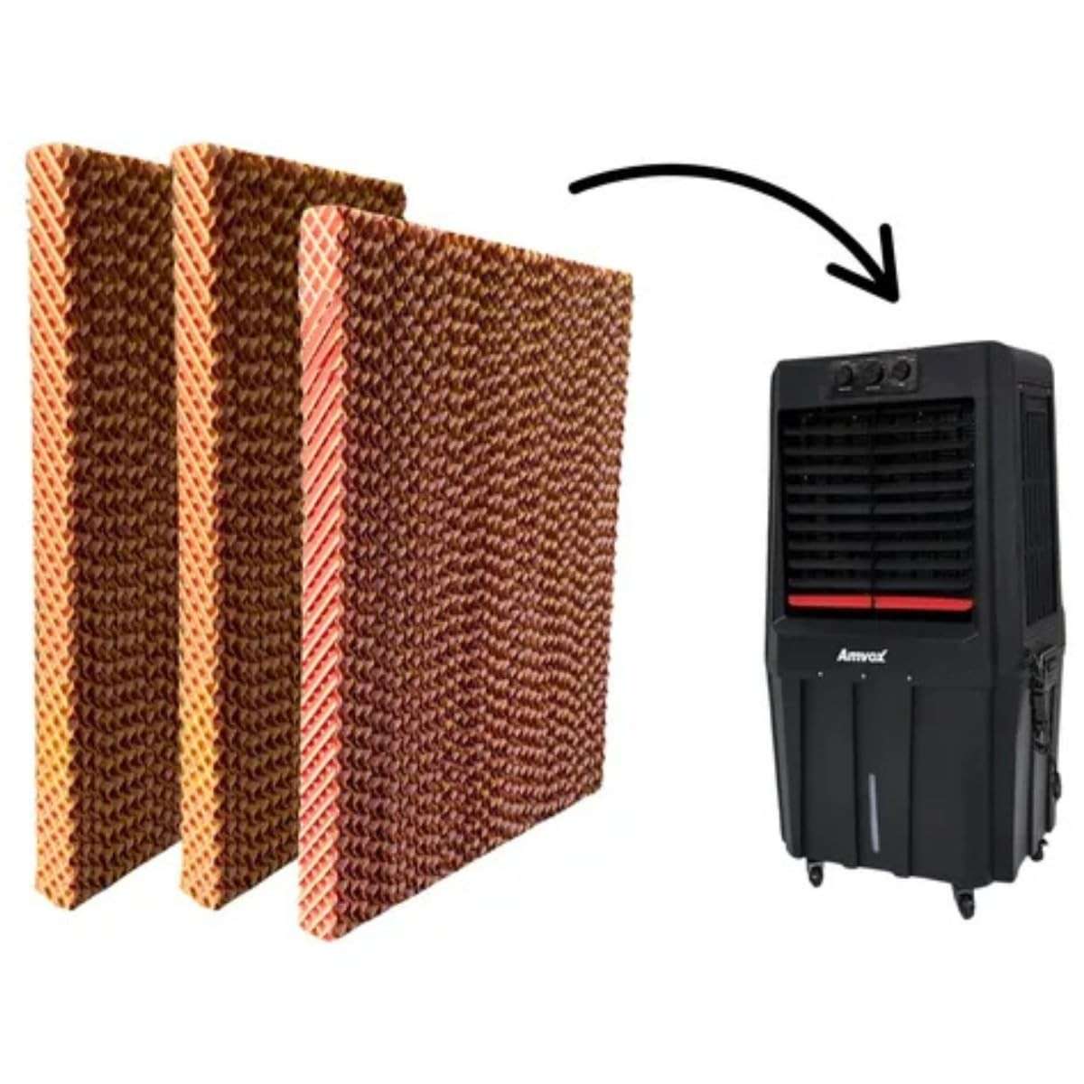 Kit Colmeia Filtro para Climatizador Portátil Amvox 90L - Painéis de Resfriamento com Alta Performance