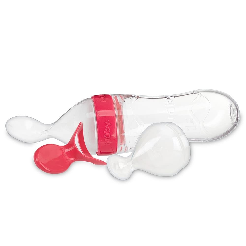 Colher Dosadora Nûby para Papinhas - 90ml com 2 Colheres e Tampa Protetora