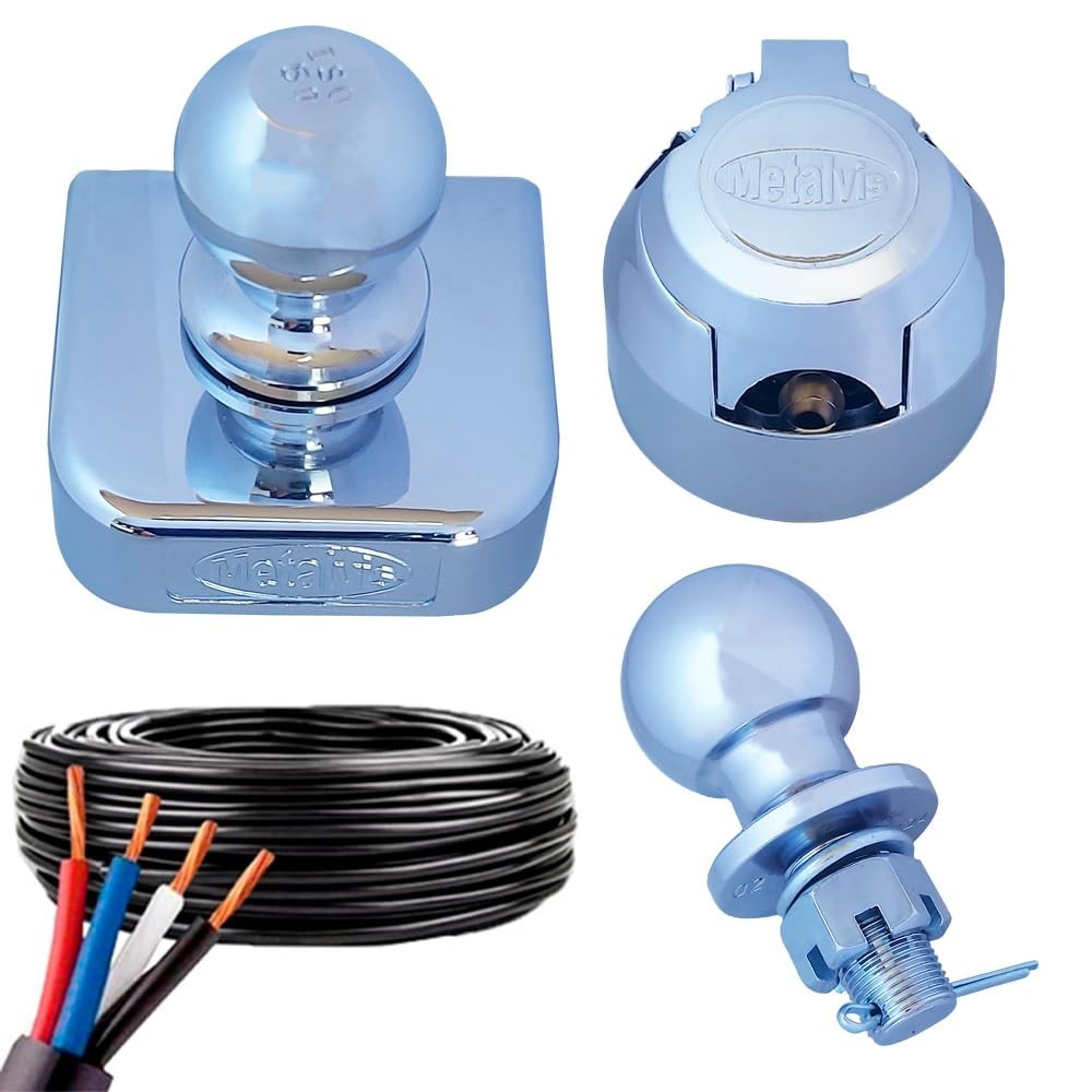 Kit Engate Reboque Bola 50mm + Capa 90mm + Tomada: Segurança e Durabilidade para seu Veículo