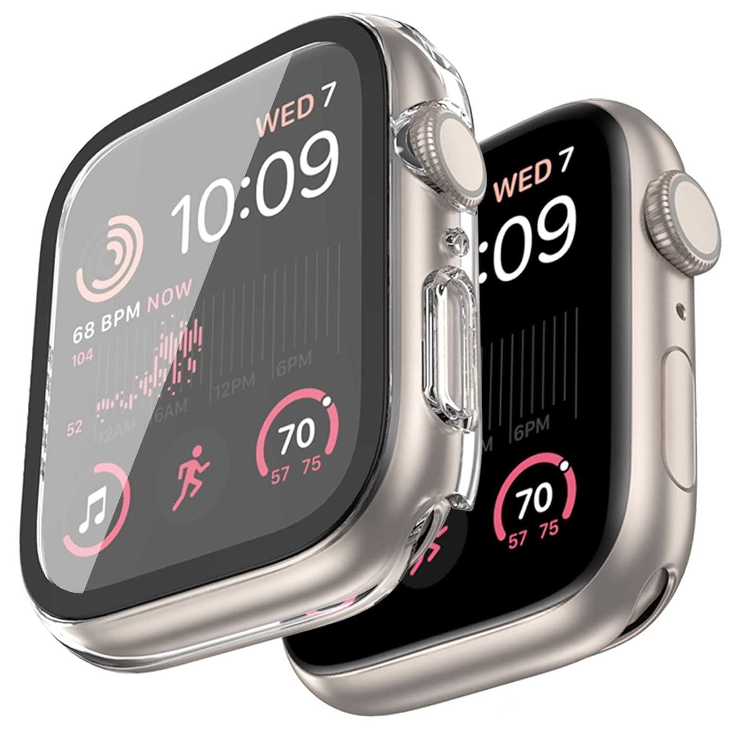 Capa Protetora Premium para Apple Watch Series 9/8/7 (41mm/45mm) com Vidro Temperado Fosco - Proteção Total e Estilo Elegante