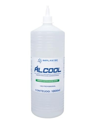 Álcool Isopropílico 99% para Limpeza de Componentes Eletrônicos - 1000ml | IMPLASTEC