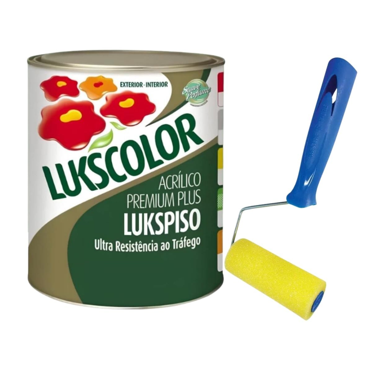 Tinta Piso Lukspiso 900ml + Rolinho 9cm - Acabamento Premium para Pisos Resistentes e Elegantes