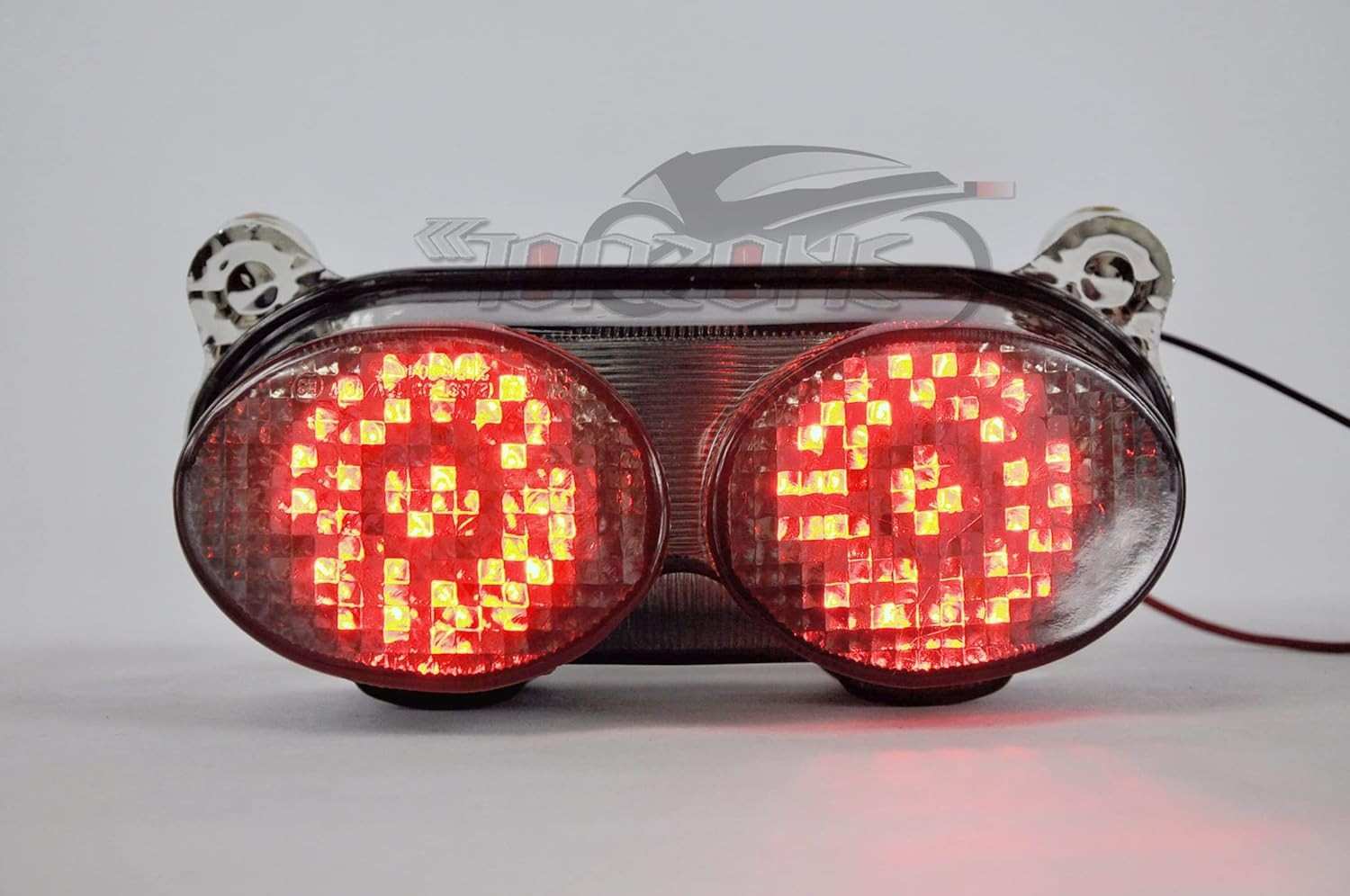 Lanterna Traseira LED Fumê com Setas Integradas para Kawasaki Ninja ZX-6R/ZX-9R/ZR7 (98-05)