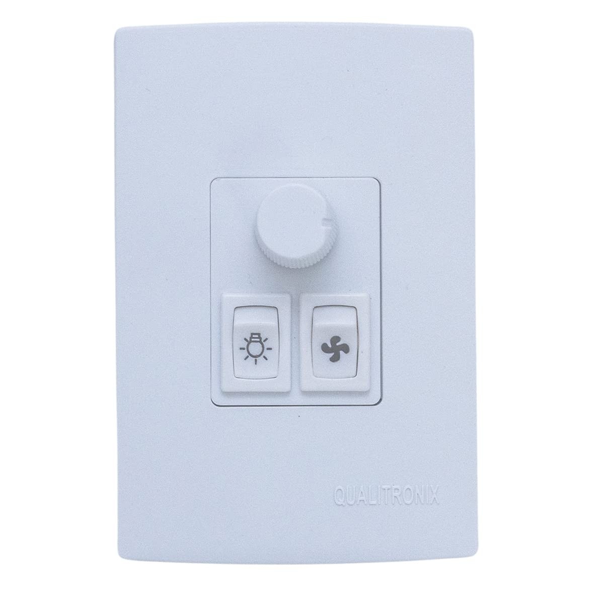 QV371 Interruptor Para Ventilador De Teto Com Dimmer e Controle Giratório - 1 Lâmpada