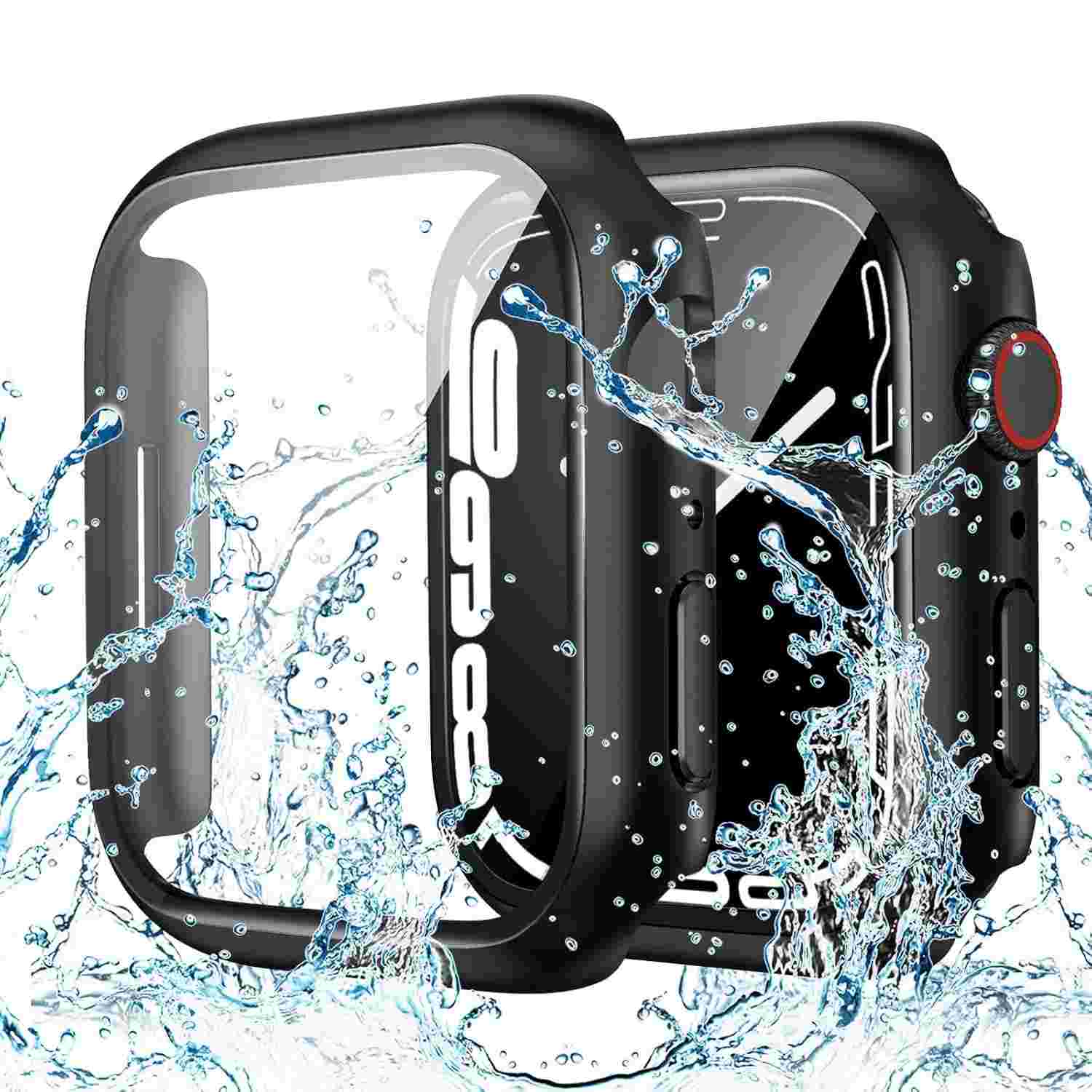 Capa Protetora Goton à Prova d'Água para Apple Watch 38mm (Series 1, 2, 3) com Vidro Temperado