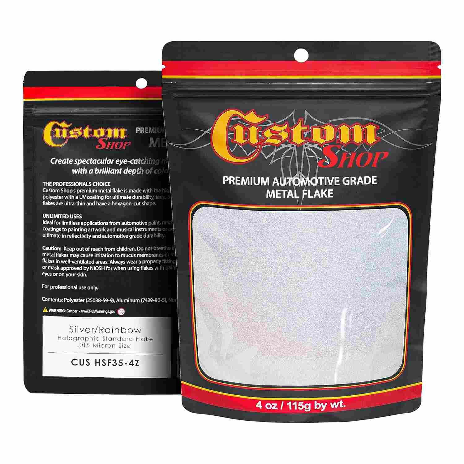 Floco de Metal Holográfico Premium Custom Shop - 113g | Brilho Metálico Automotivo UV Resistente