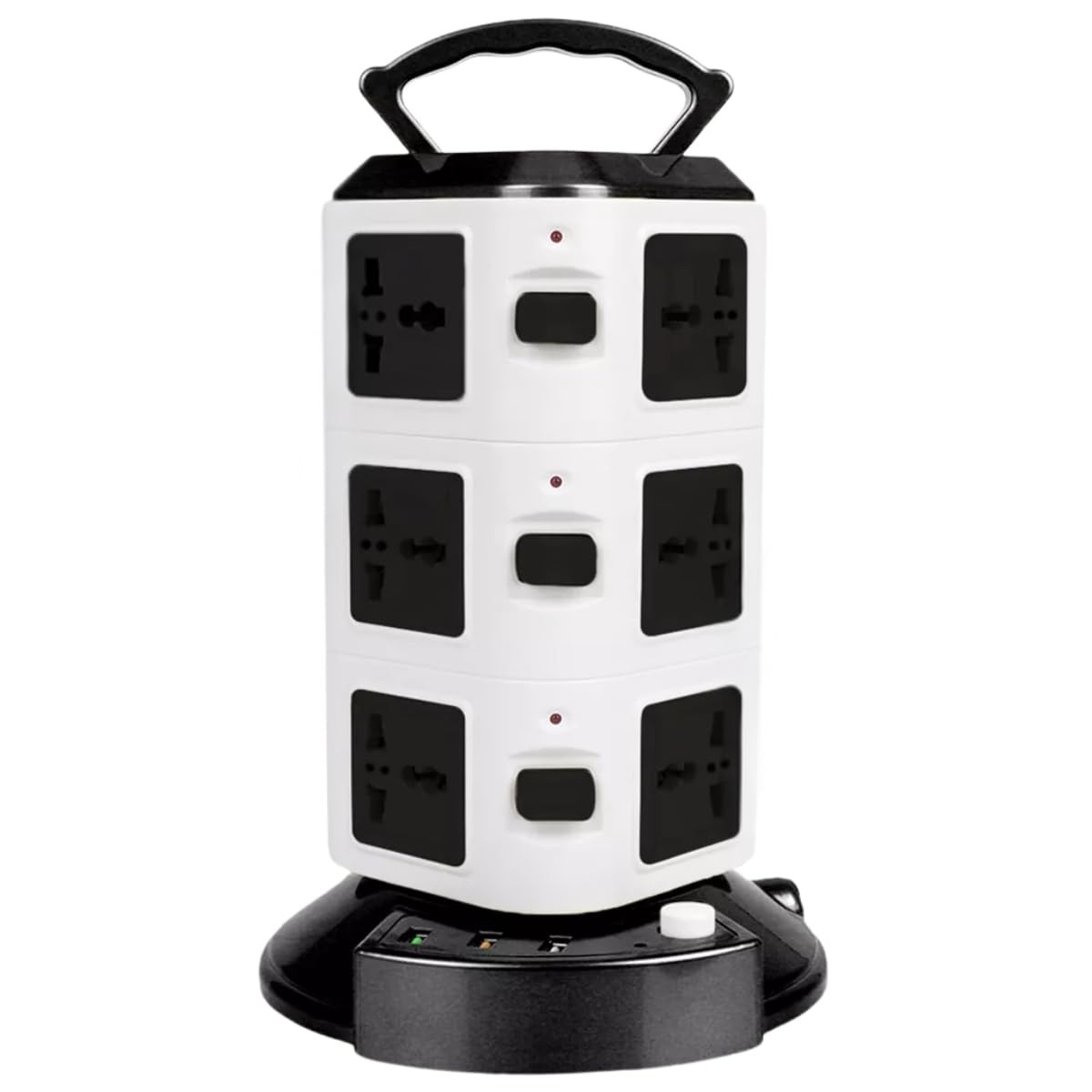 Torre de Tomada Universal 12 Entradas + 3 USB (1 Tipo-C) - Potência Máxima e Segurança para Casa e Escritório