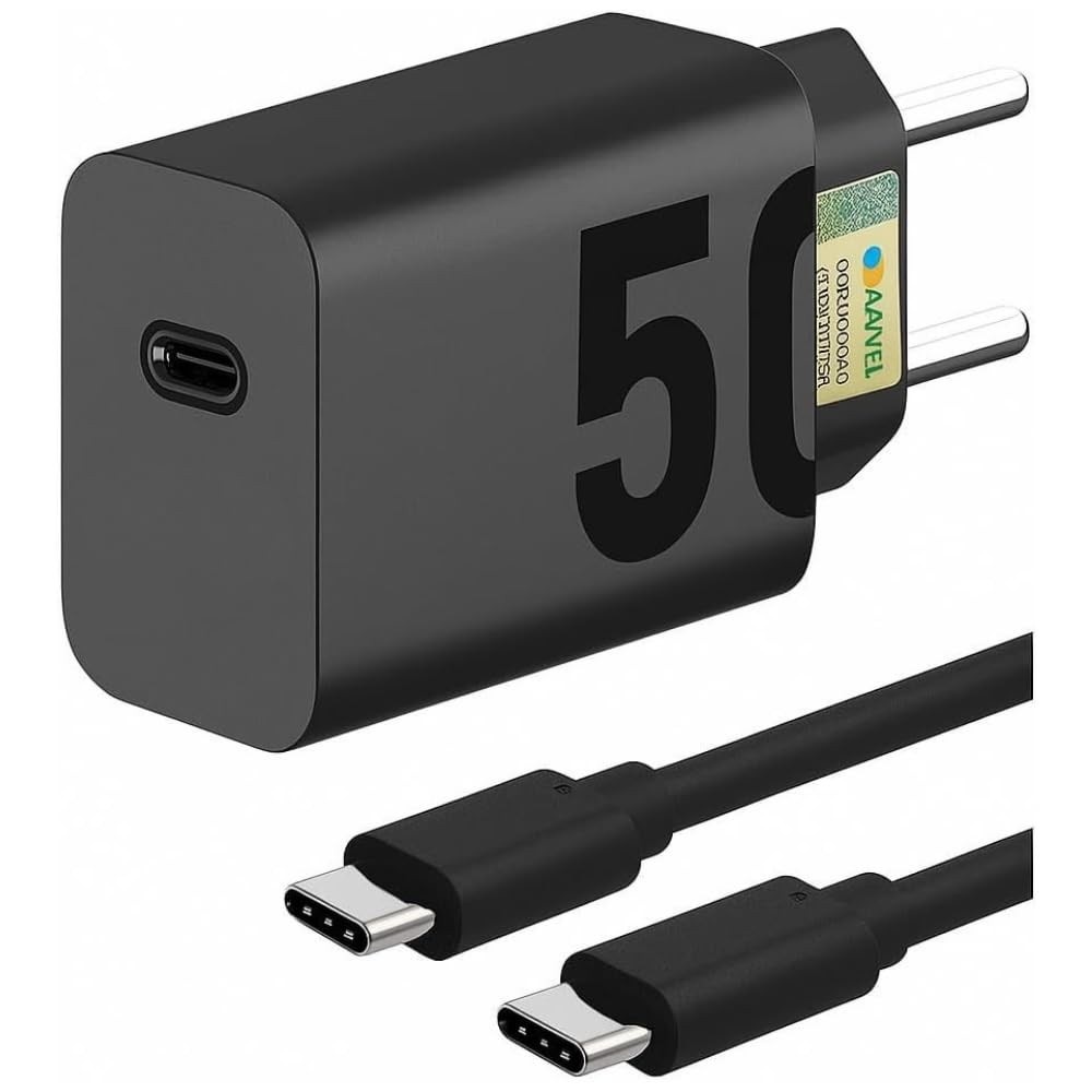 Carregador Turbo 50W USB-C Power Delivery: Carga Ultra Rápida para iPhone 15/16 e Android