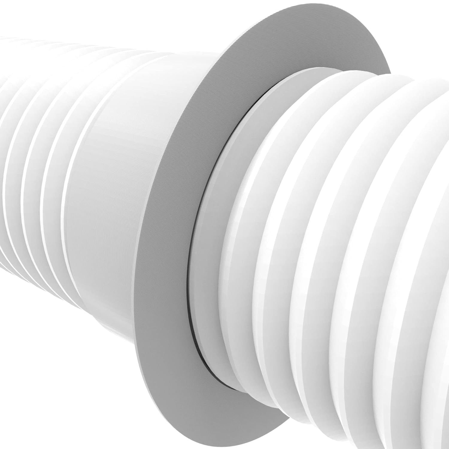 Kit Suporte Conector Tampa Embutir para Duto Ar Condicionado Portátil 15cm Branco