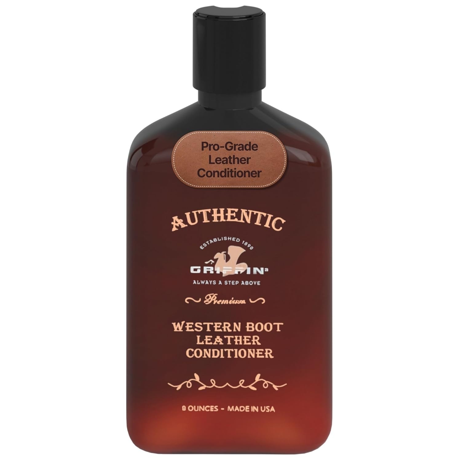 GRIFFIN Western Leather Conditioner - Best Since 1890 to Restore, Soften & Protect (8 oz.)