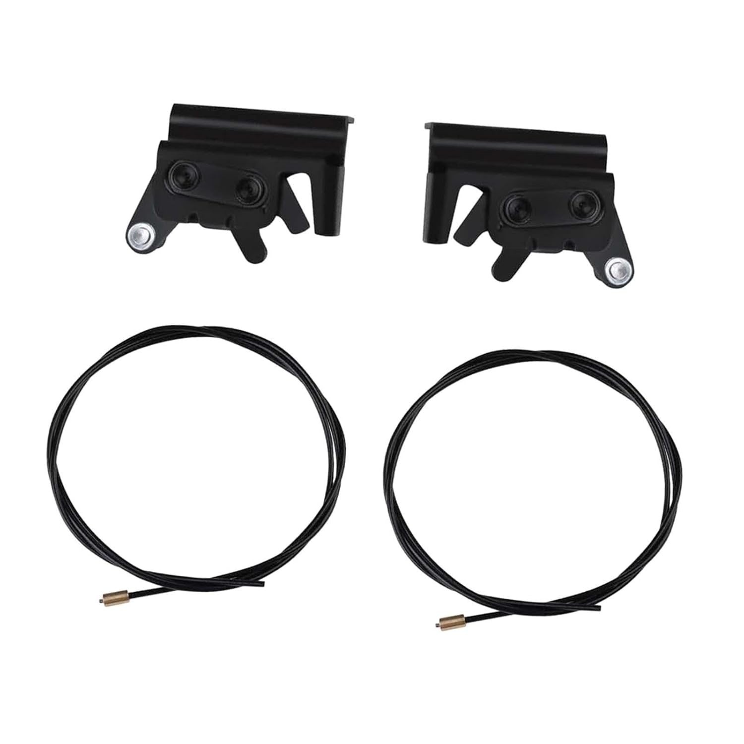 Travas Rotativas e Cabos para Capô de Carro e Caminhão - Kit 2 Pares (Motorista e Passageiro)