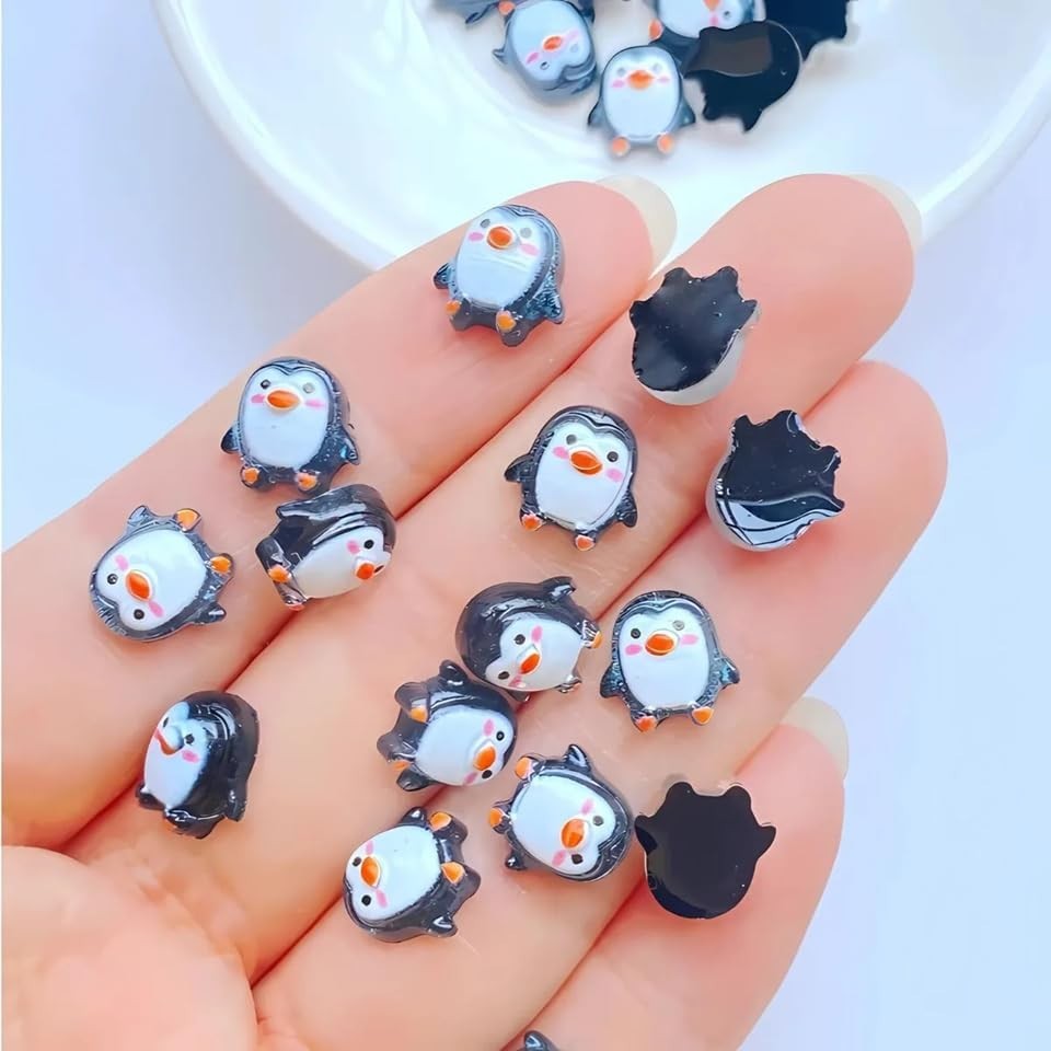Kit 20 Miniaturas de Pinguim em Resina - Decoração Encantadora para Terrário, Jardim e Casa
