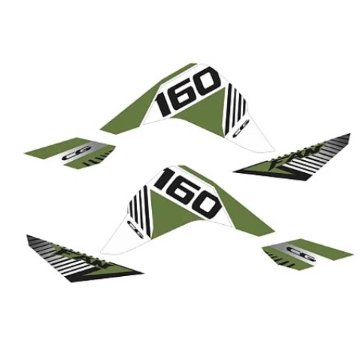 Kit Adesivo Protetor Tank Pad CG FAN 160 (2016-2020) Mod 12 - Design e Proteção Premium