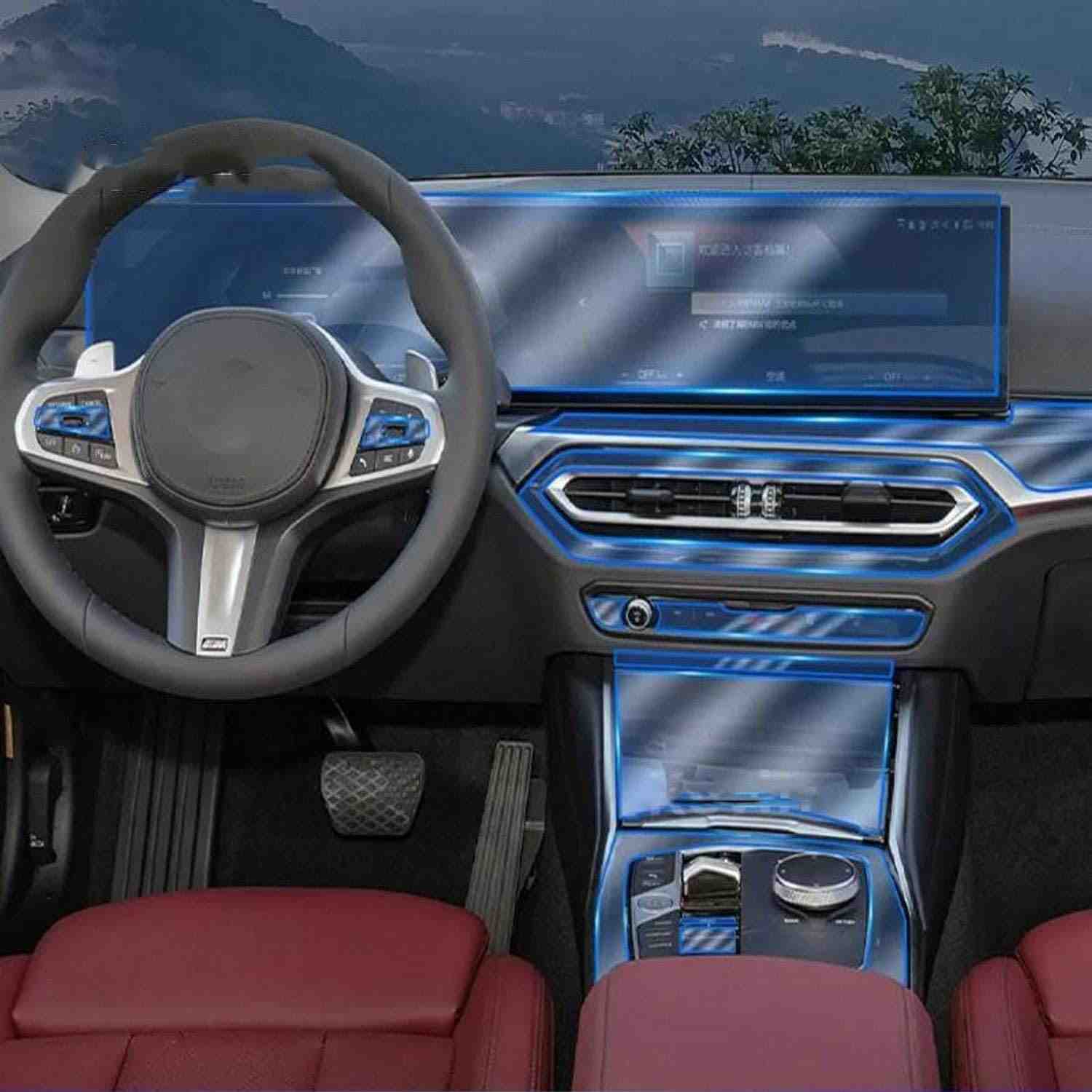 Película Protetora TPU Transparente para Console Central BMW Série 3 G20/G21 (2023-2025) - Antirriscos