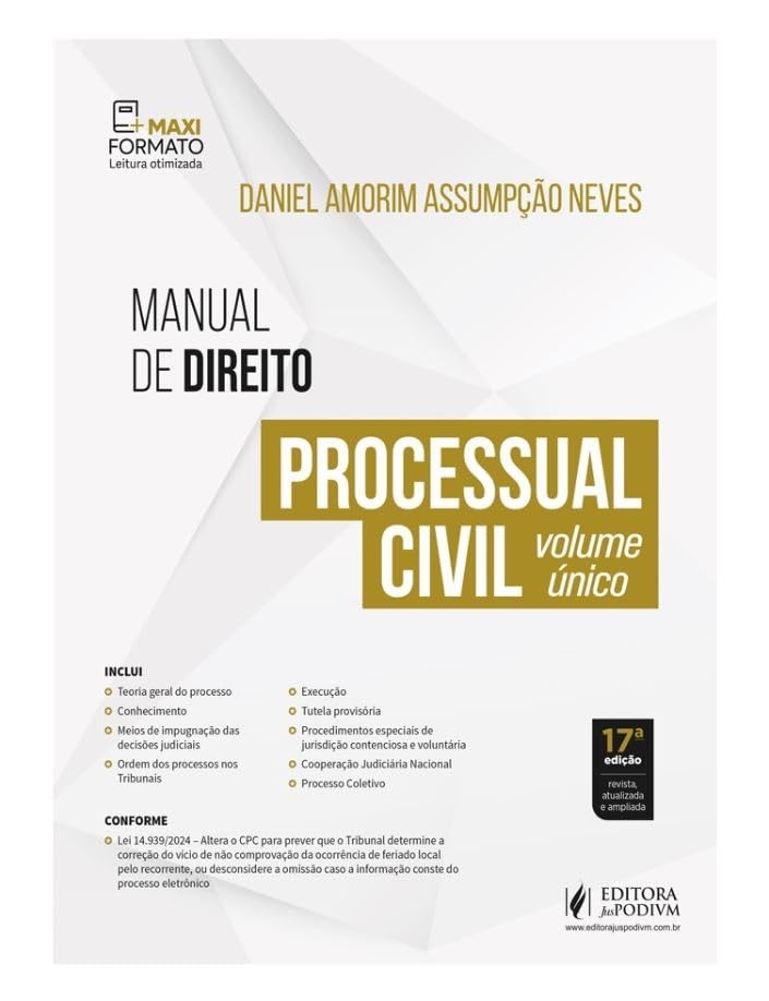 Manual de Direito Processual Civil - Volume Único 2025: Atualizado e Essencial