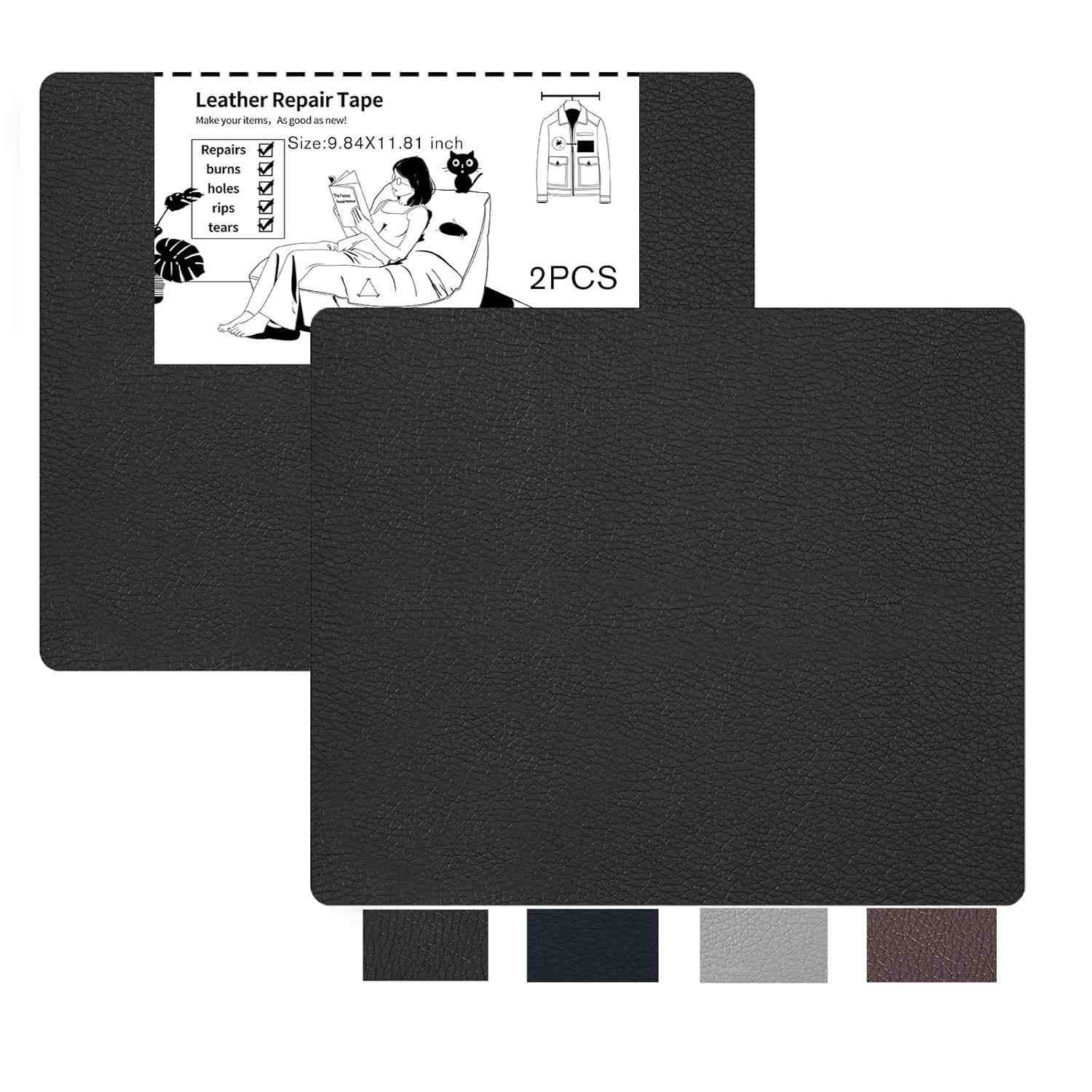 NXTOV Remendos de Couro Autoadesivos 24x29cm: Reparo Rápido e Durável para Sofás, Bolsas e Mais!