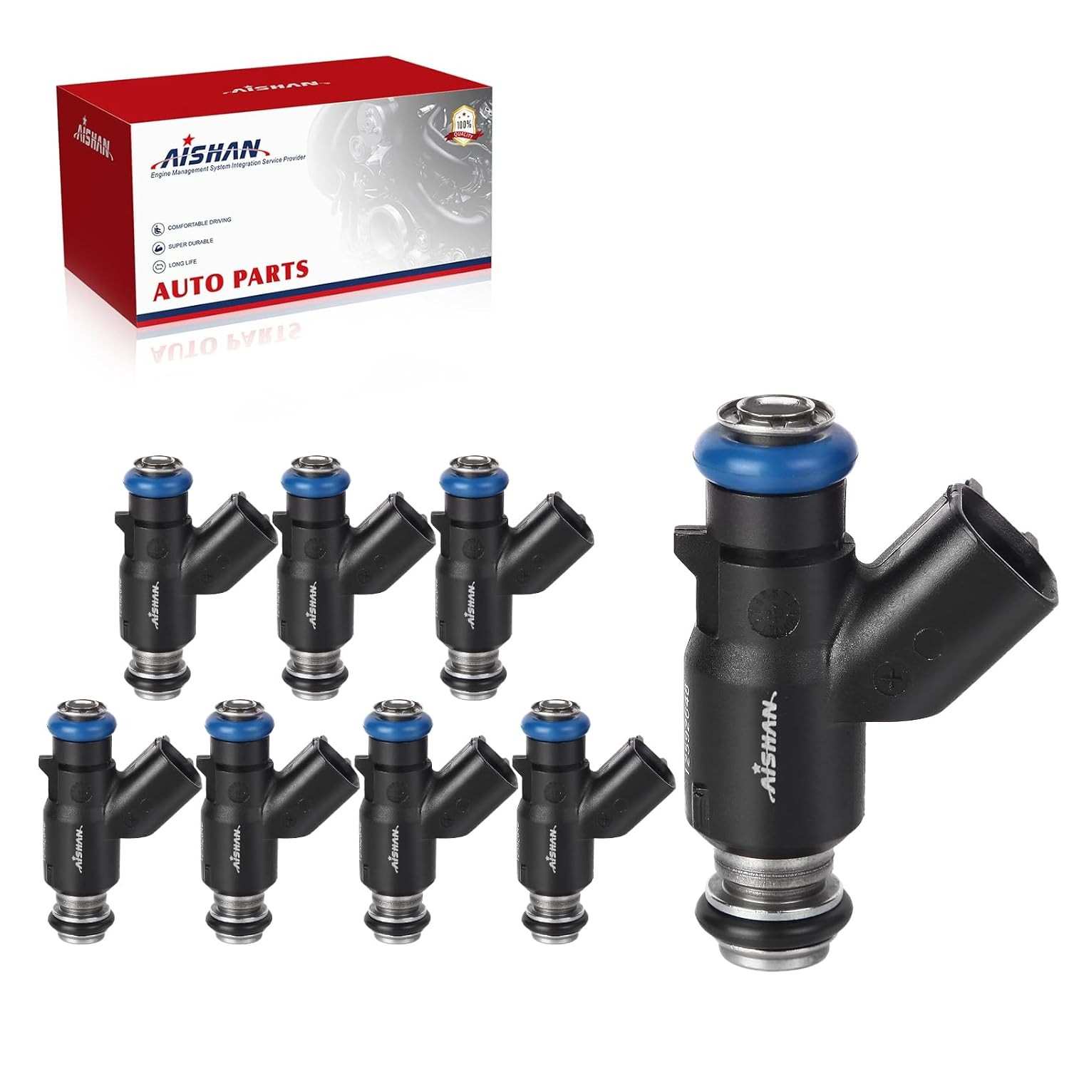 Kit 8 Injetores de Combustível 4 Furos para Chevy Silverado, Tahoe, GMC Sierra e Cadillac Escalade