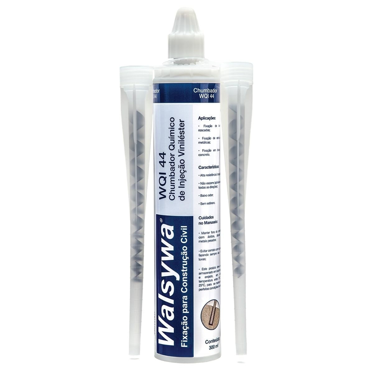Chumbador Químico Walsywa WQI 44 300ml: Fixação de Alta Resistência e Segurança
