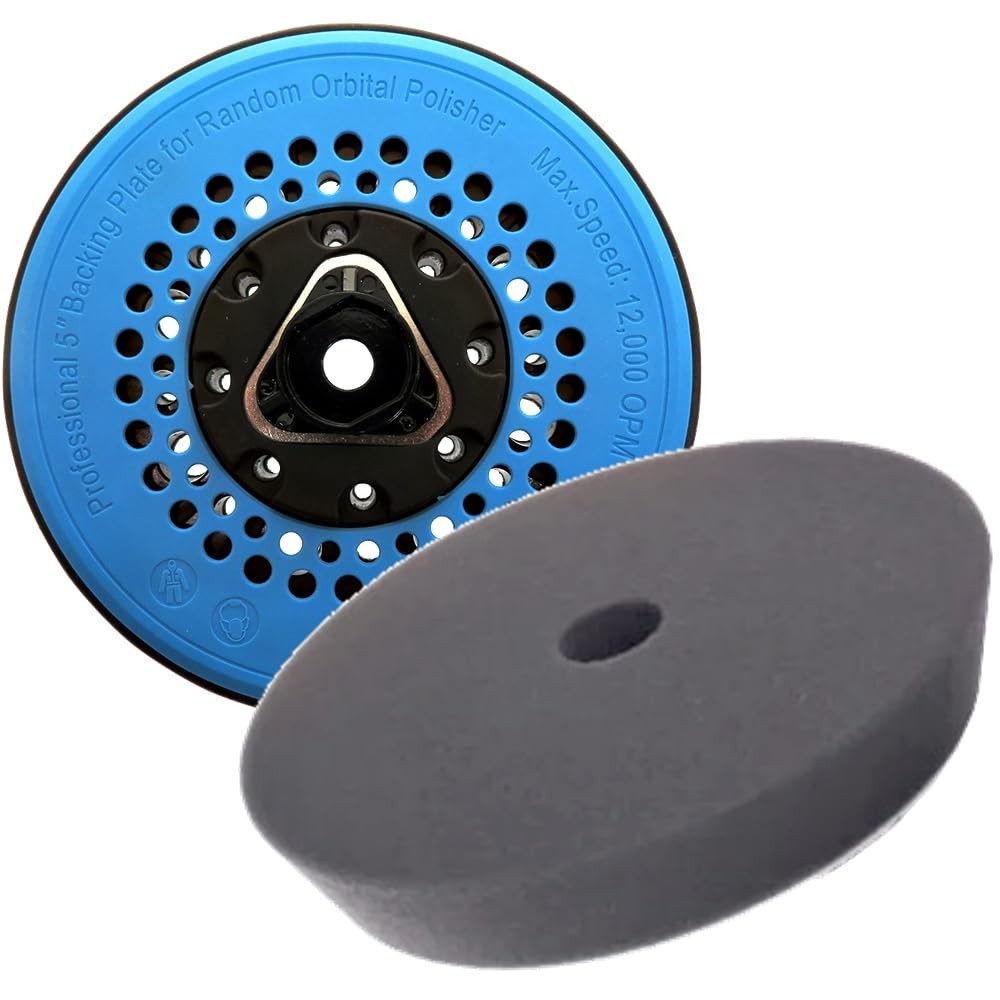 Kit Boina Corte Super Pesado 5" Leadmax + Suporte Ventilado para Politriz Orbital 8mm Karbox