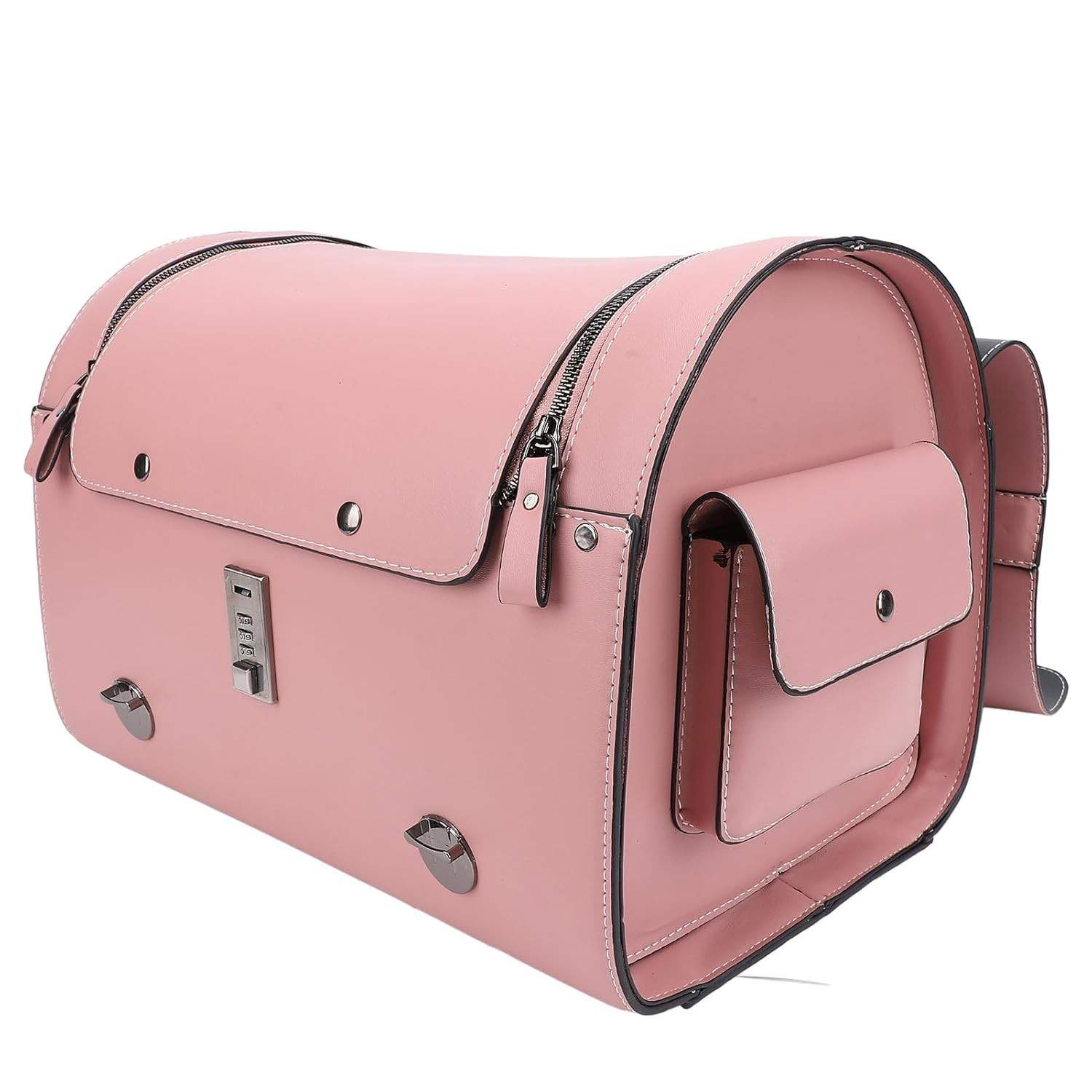 Bolsa Traseira Universal para Moto e Scooter - Resistente à Água e com Trava - 29.5L - Róseo