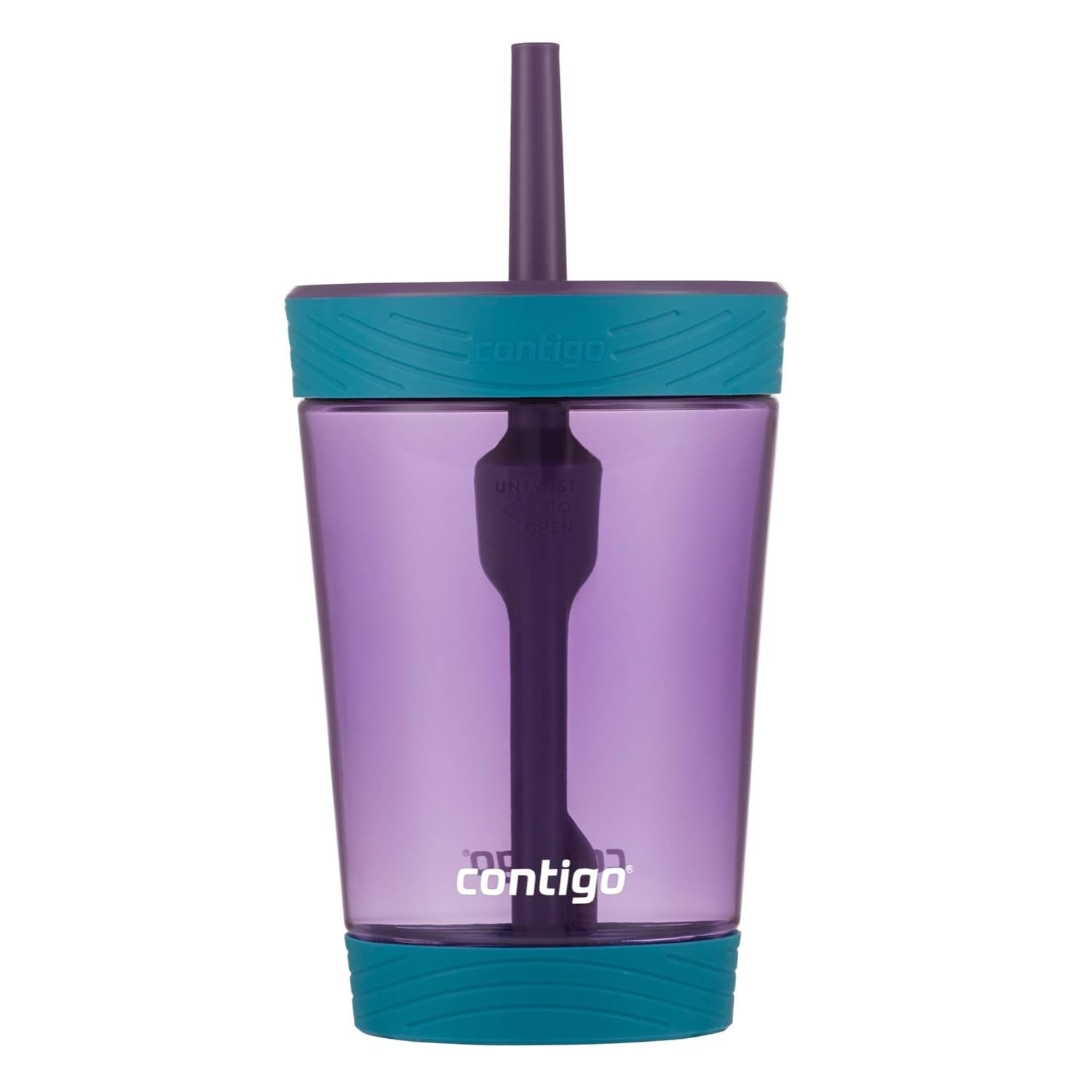 Copo Contigo à Prova de Derrames com Canudo 355ml - Cor Berinjela