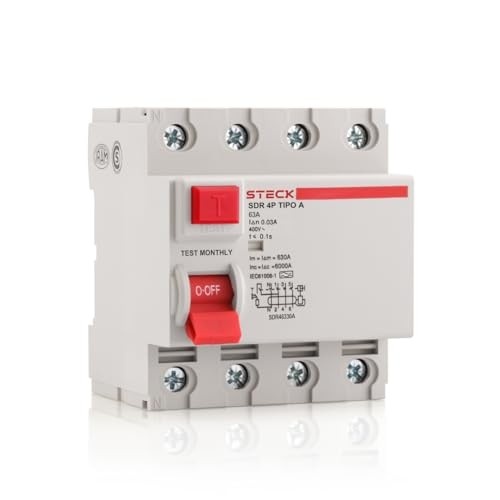 Steck Interruptor Diferencial 4P 63A 30mA Tipo A: Segurança e Proteção Essenciais