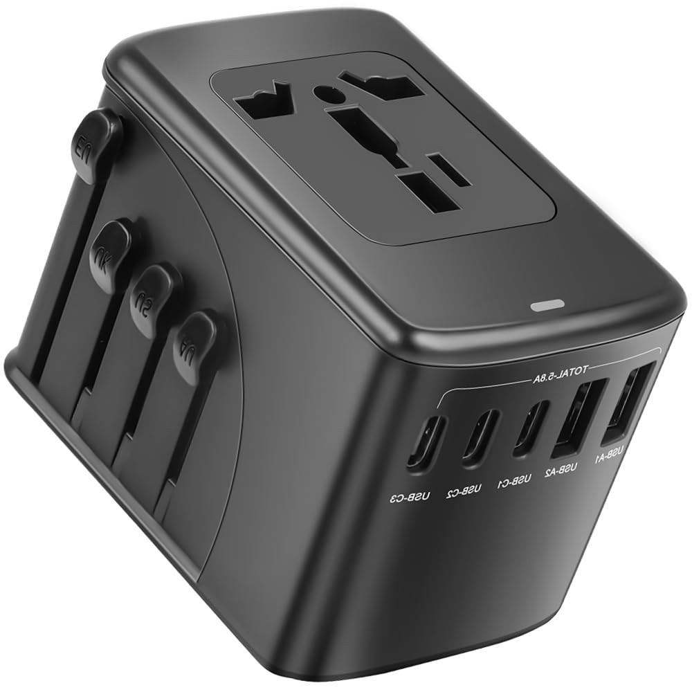 Adaptador Tomada Universal Inteligente: Carregamento Rápido Global para suas Viagens