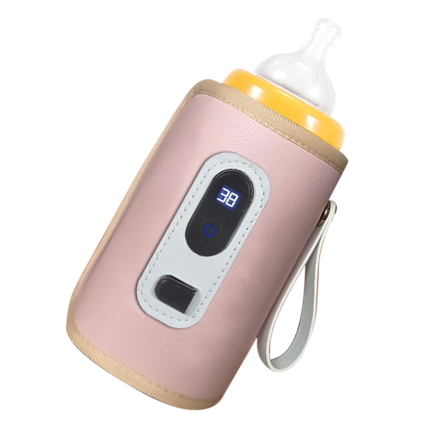 Aquecedor de Mamadeira Portátil com Temperatura Ajustável - Rosa