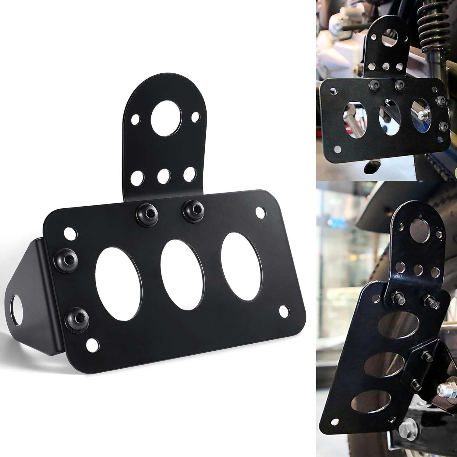 Suporte de Placa Lateral LivTee em Alumínio para Harley e Motos - Estilo e Durabilidade