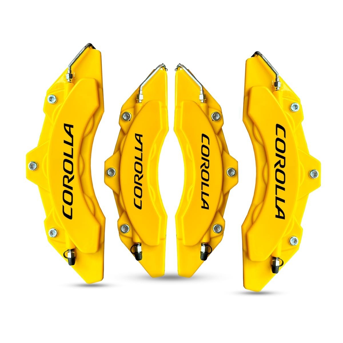 Kit 4 Capas Pinça Freio Amarelo Universal Corolla 2005-2018 + Cola