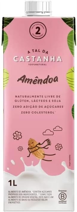 Kit 3X: Leite Vegetal Amêndoa A Tal da Castanha 1L