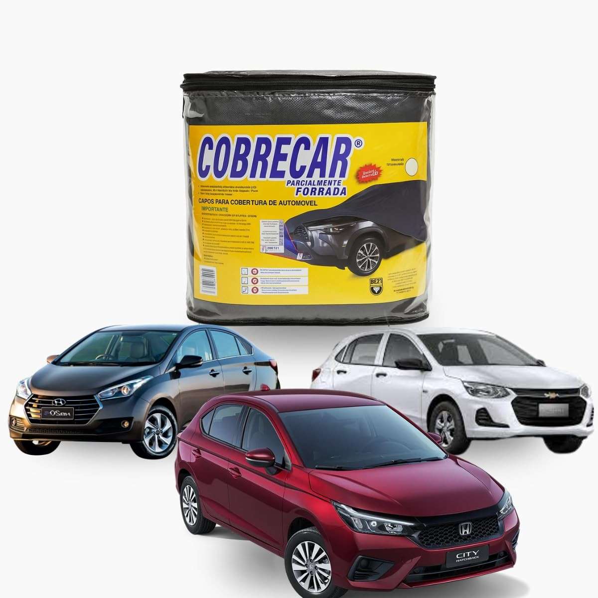 Capa de Carro M Impermeável Forrada Anti-UV - Proteção Total HB20, Onix, Honda City