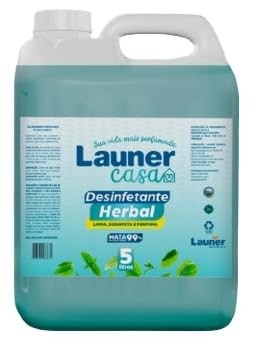 Desinfetante Herbal Launer Casa - Fragrância Duradoura, 99% Antibacteriano, Alto Rendimento