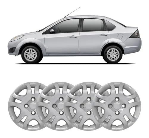 Calota Esportiva Aro 14 Prata + Emblemas - Renove o Visual do Seu Carro!