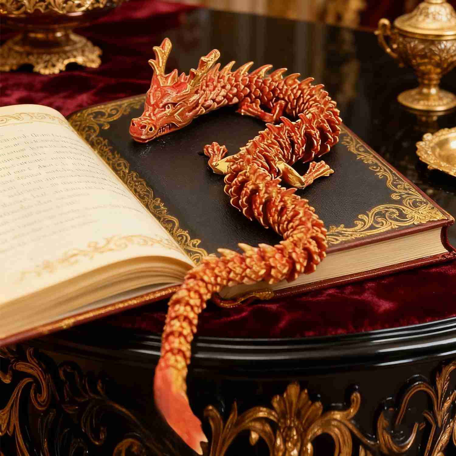 Dragão Chinês 3D Articulado com Efeito Glow - Decoração e Colecionável