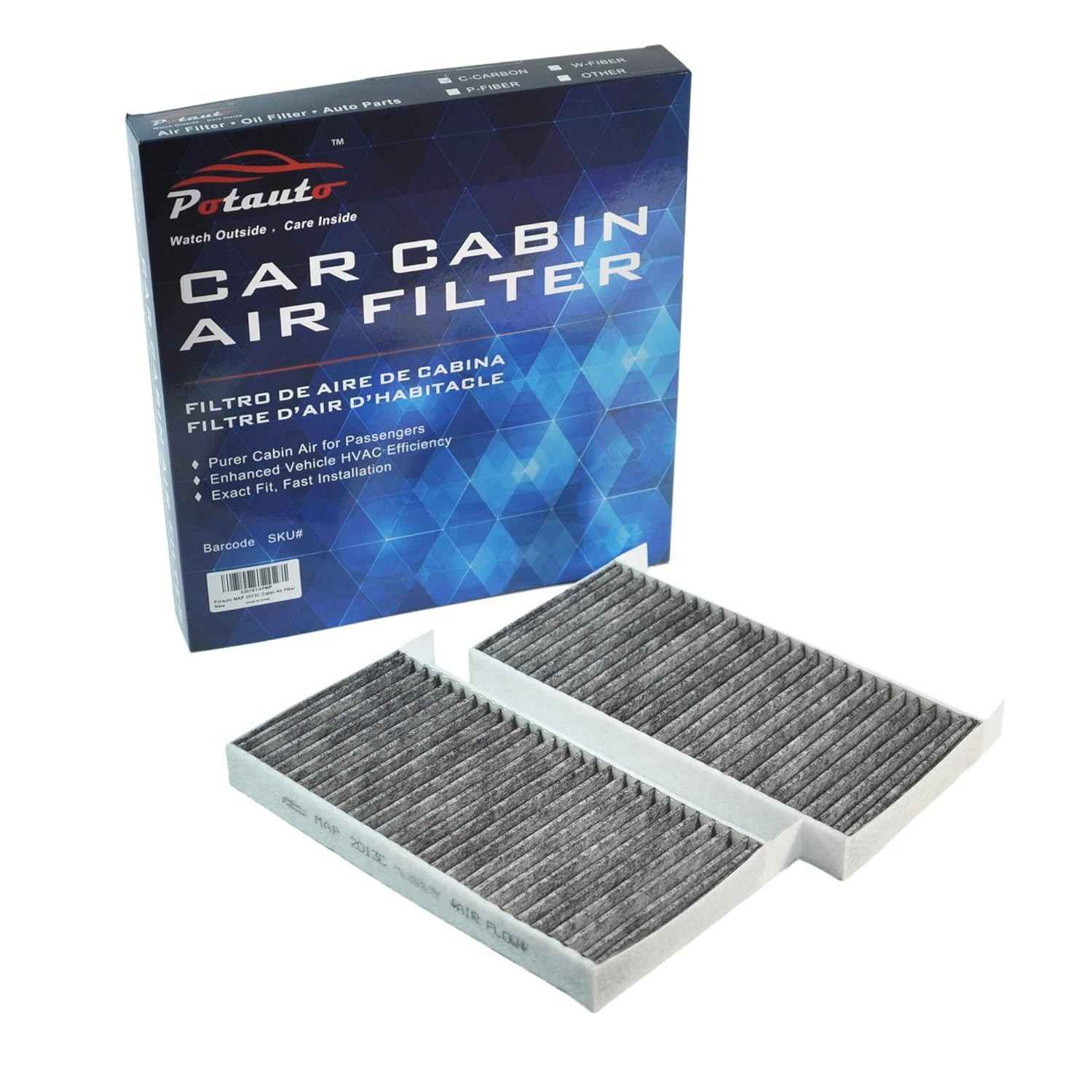 Filtro de Ar de Cabine POTAUTO Carbono Ativado MAP 2013C (CF11172) para Dodge Nitro e Jeep Liberty