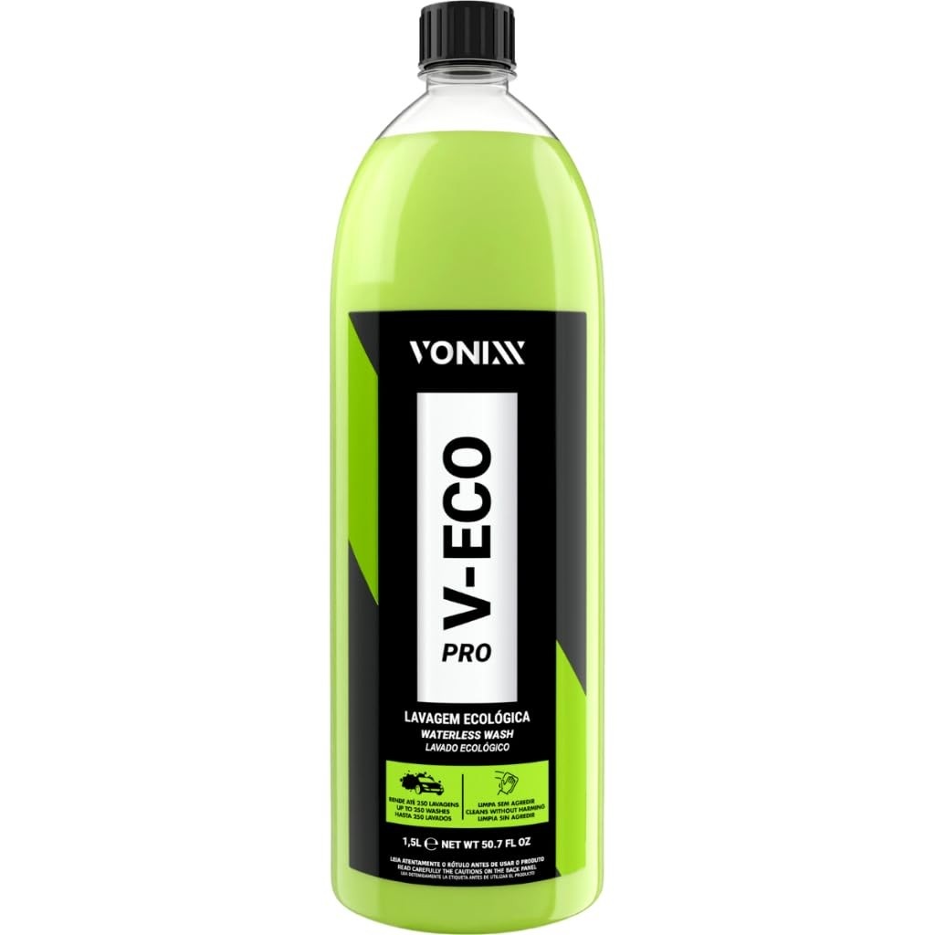 Lava a Seco Automotivo V-Eco Pro: Brilho Cristalizado com Cera de Carnaúba 1,5L